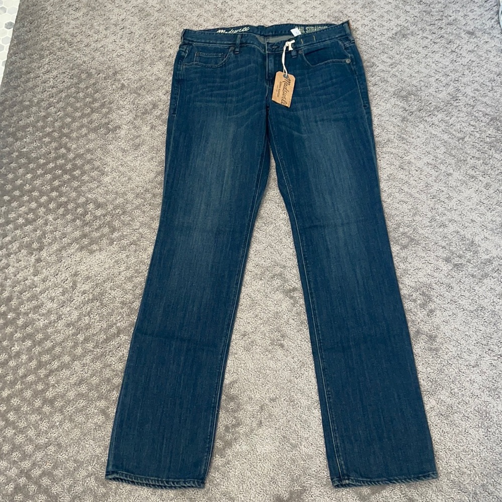 Madewell nwt$98 Rail Straight jeans 31x34